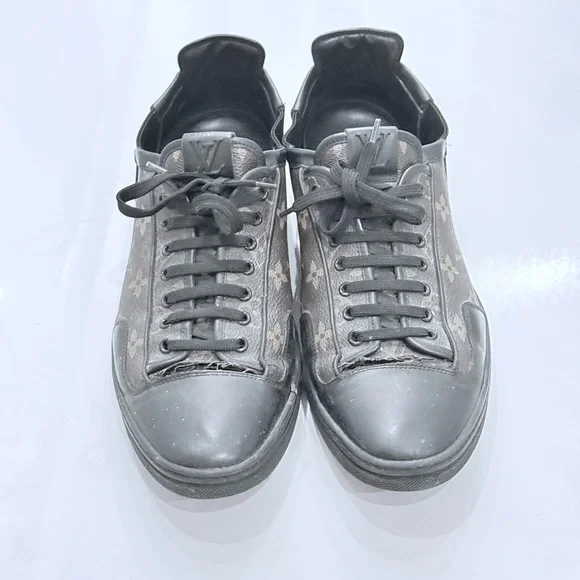 Louis Vuitton Monogram Black and Brown Sneakers - Picture 6 of 6